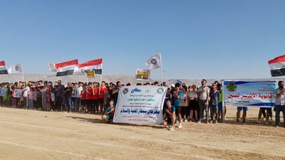 (فيديو) الغبار يتطاير لكننا سنلعب 4 أيام.. 2000 فتاة وفتى حضروا مهرجان سنجار