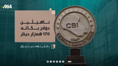 بانکی ناوەندیی عێراق: دۆلار ناگاتە 170 هەزار دینار