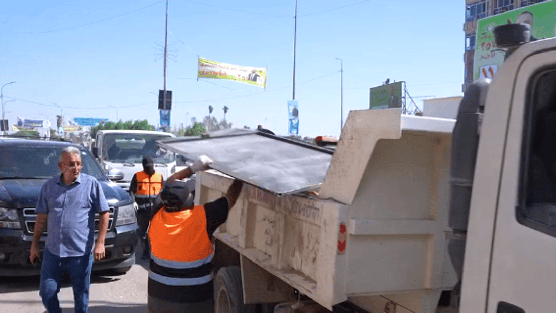 الحلة تزيل صور الدعاية الانتخابية المخالفة حفاظاً على الجمالية