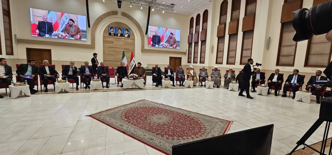 صور: بيت الحكيم ممتلئ بالمسؤولين العراقيين للقاء وزير الخارجية الإيراني