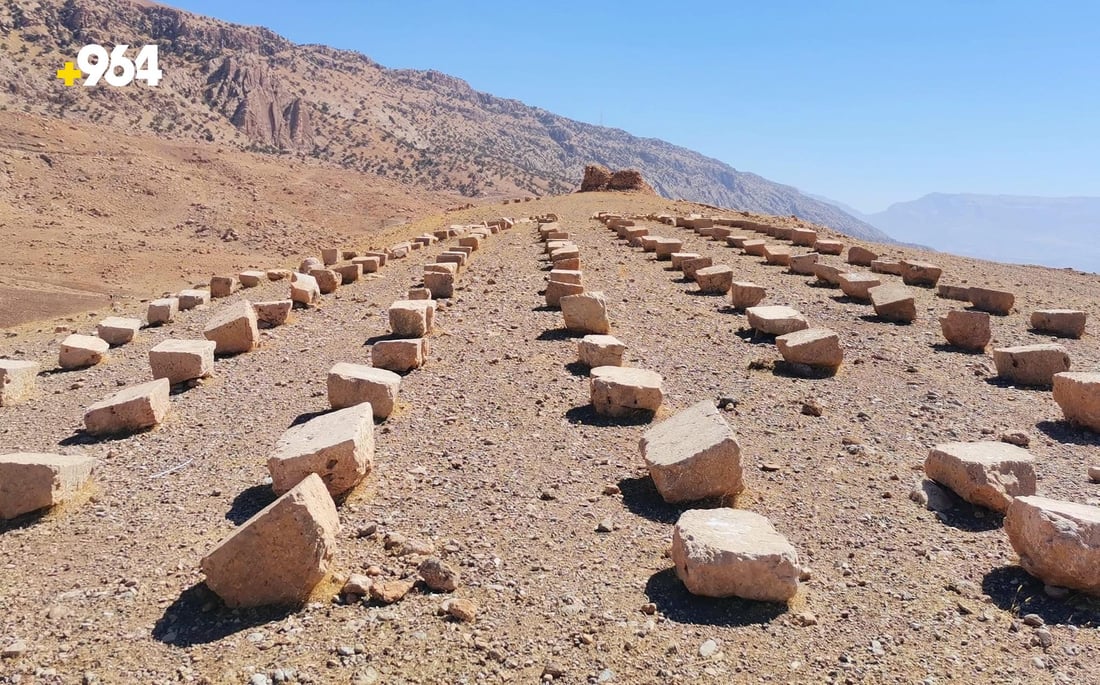 بەشێک لە بلۆکەکانی شوێنەواری پەیکوڵی لە گەرمیان کۆکرانەوە