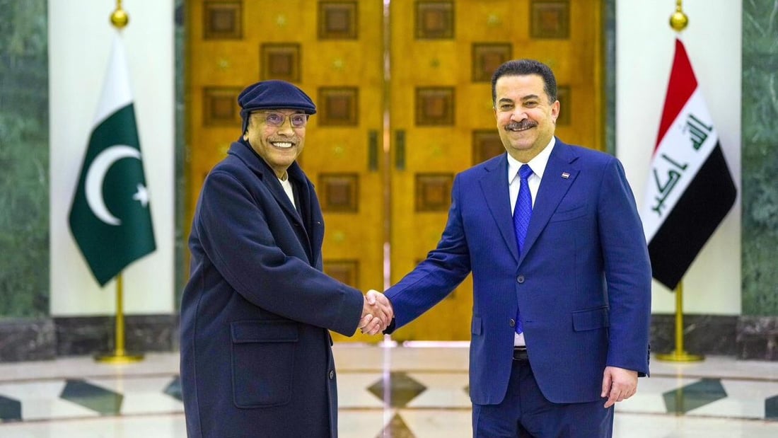 Al-Sudani, Pakistan’s President Zardari discuss trade, labor, security ties in meeting