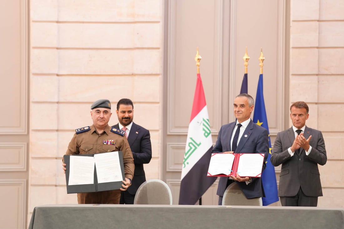 عێراق و فەرەنسا شەش رێککەوتن و لێکتێگەیشتنیان واژۆ کرد