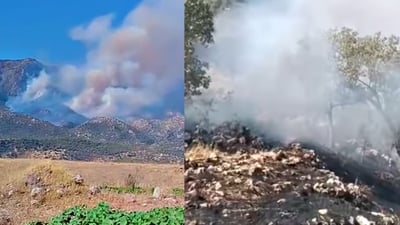 سێ رۆژە ئاقاری پێنج گوندی دەڤەری زێباریان دەسووتێت