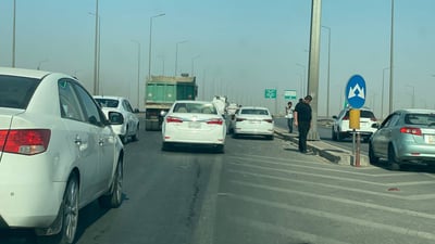 رووداوێكی هاتوچۆ شەقامی 120 مەتریی هەولێری پەكخست