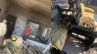 Two suffer from smoke inhalation in blaze blamed on children playing with fire