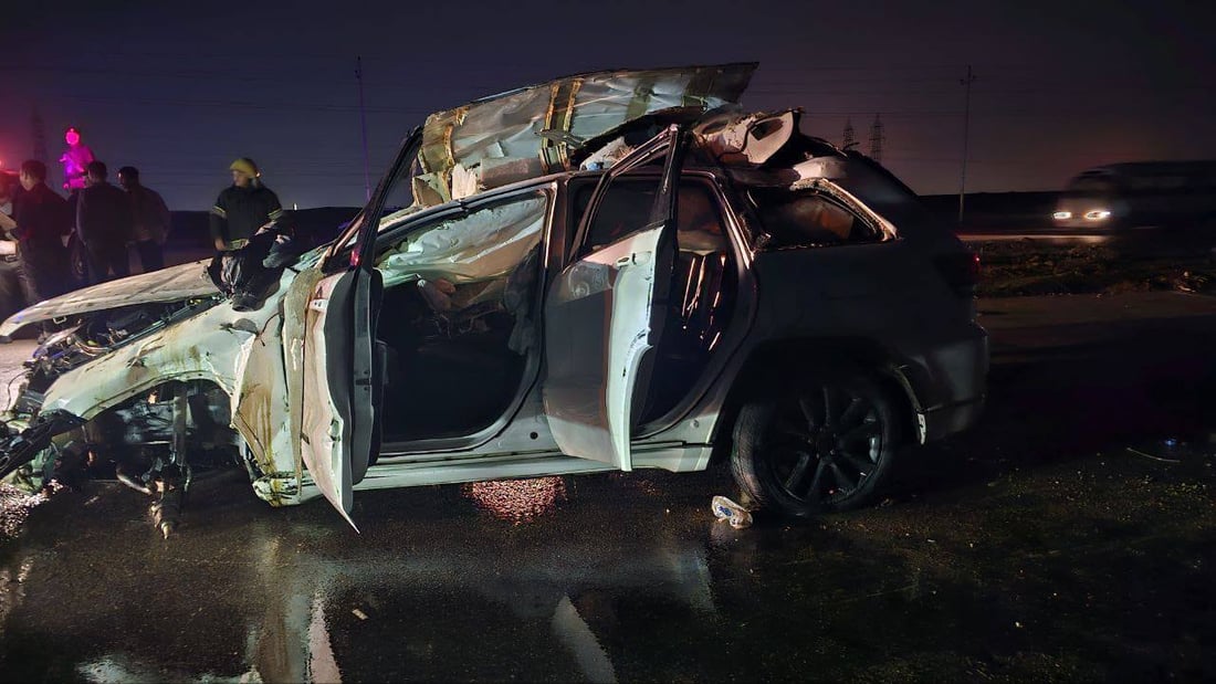 مصرع عائلة بغدادية من 4 أفراد بحادث سير على طريق كركوك – السليمانية