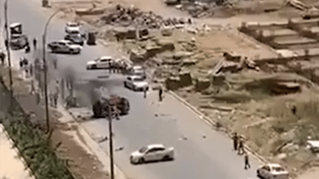 انفجار سيارة السليمانية.. الساق بترت وتشوه وجه الراكب والأسايش يشك بمسيّرة