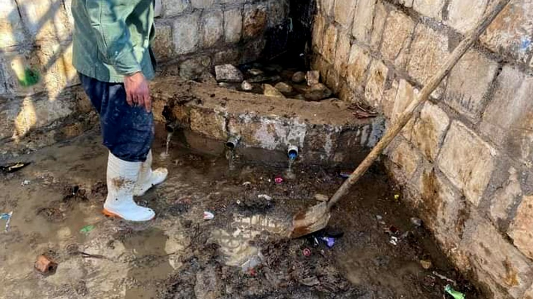 “كانى عاشقان”ى هه‌ڵه‌بجه‌ له‌ زبڵ و خاشاك پاككرایه‌وه‌