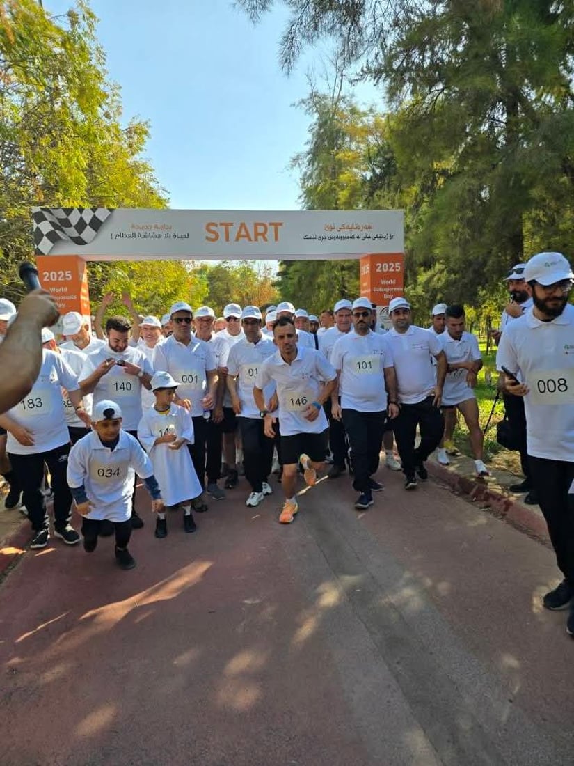 ماراسۆنێک دژی پووکانەوەی ئێسک لە هەولێر به‌ڕێوه‌چوو 