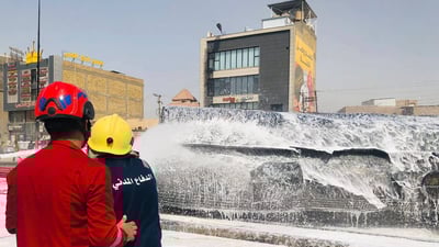 محافظ بابل يشيد بالدفاع المدني ويؤكد السيطرة على حريق الصهريج دون خسائر بشرية