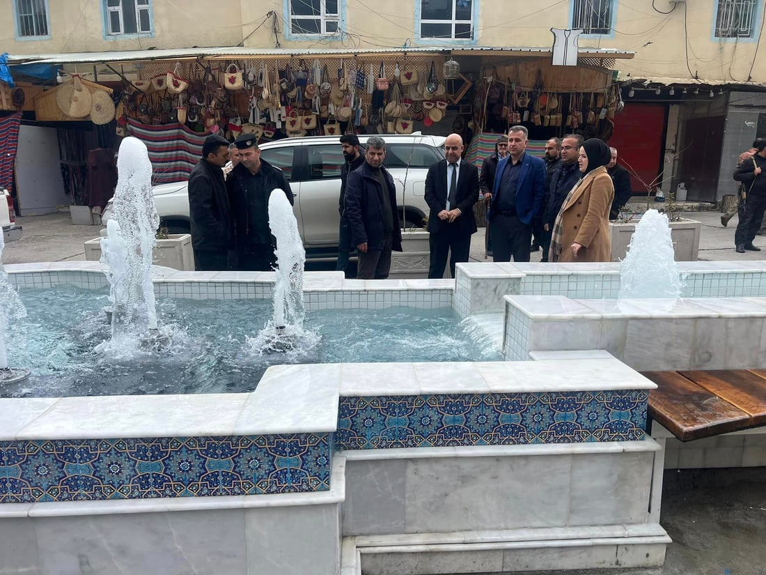 نافوره‌كه‌ى سه‌نته‌رى ناحیەی بیارە ته‌واوكرا