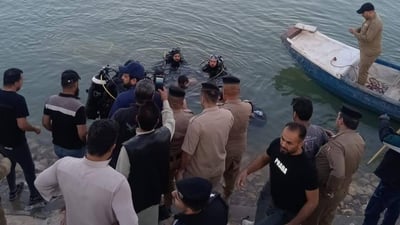 انتشال جثة شاب قضى غرقاً في نهر الفرات بمنطقة الأزركية غربي الفلوجة