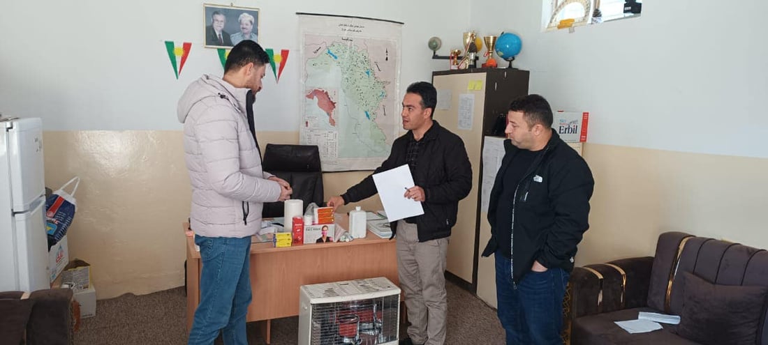 پێداویستى ته‌ندروستى به‌سه‌ر قوتابخانه‌ى گونده‌كانى بالیسان دابه‌ش كرا