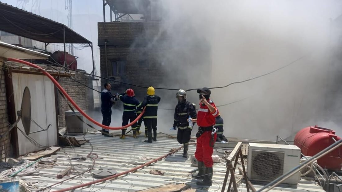 عمليات بغداد تنفي وقوع إصابات في حريق أقسام كلية التقنية الهندسية