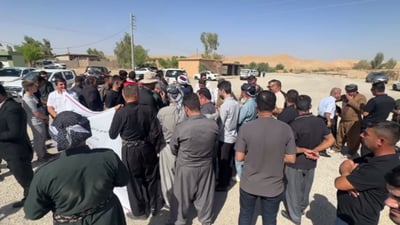 دانیشتوانی گوندی گەرمک لە ناوچەی داودە دژی نەبوونی خزمەتگوزاری گردبوونەوە