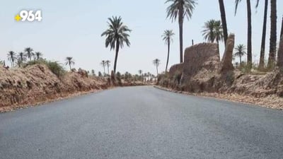 الكوت: الطريق وصل بساتين بدرة التي دمرتها الحروب ومرقد سيد عبد الله
