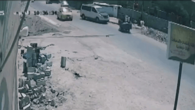 شاهد: لحظة اصطدام ستاركس بستوتة وجهاً لوجه على طريق السنية