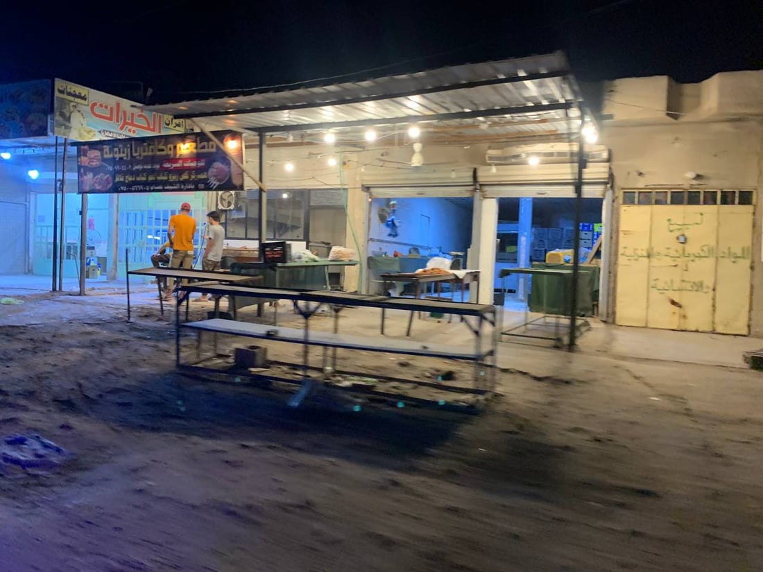 أبو غريب: شارع السكلات مظلم وأصحاب المحال ينتظرون الإنارة منذ 3 أشهر (صور)