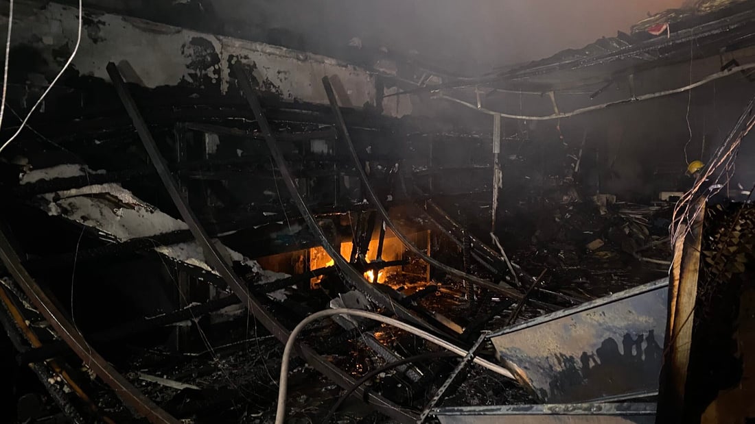 Major blaze hits cosmetics store in Erbil