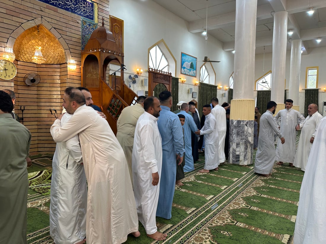 صور: جامع أحمد الرفاعي في حديثة مليء بالمصلين والخطبة ذكرت بصلة الرحم
