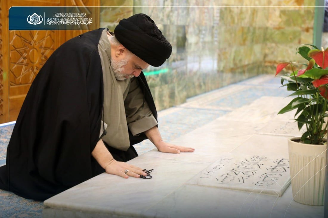 الصدر ليلة رأس السنة.. زيارة لمرقد والده وأخويه