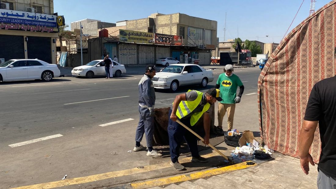 صور: البصرة تجلي شوارع مركز المدينة وتودع عاشوراء