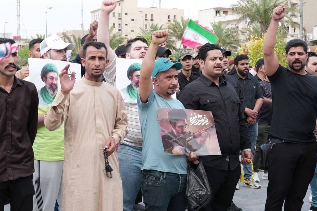 ترامب يدعم مرشح الإطار وجمهور المقاومة يتظاهر في ساحة التحرير رفضاً لعقوبات واشنطن