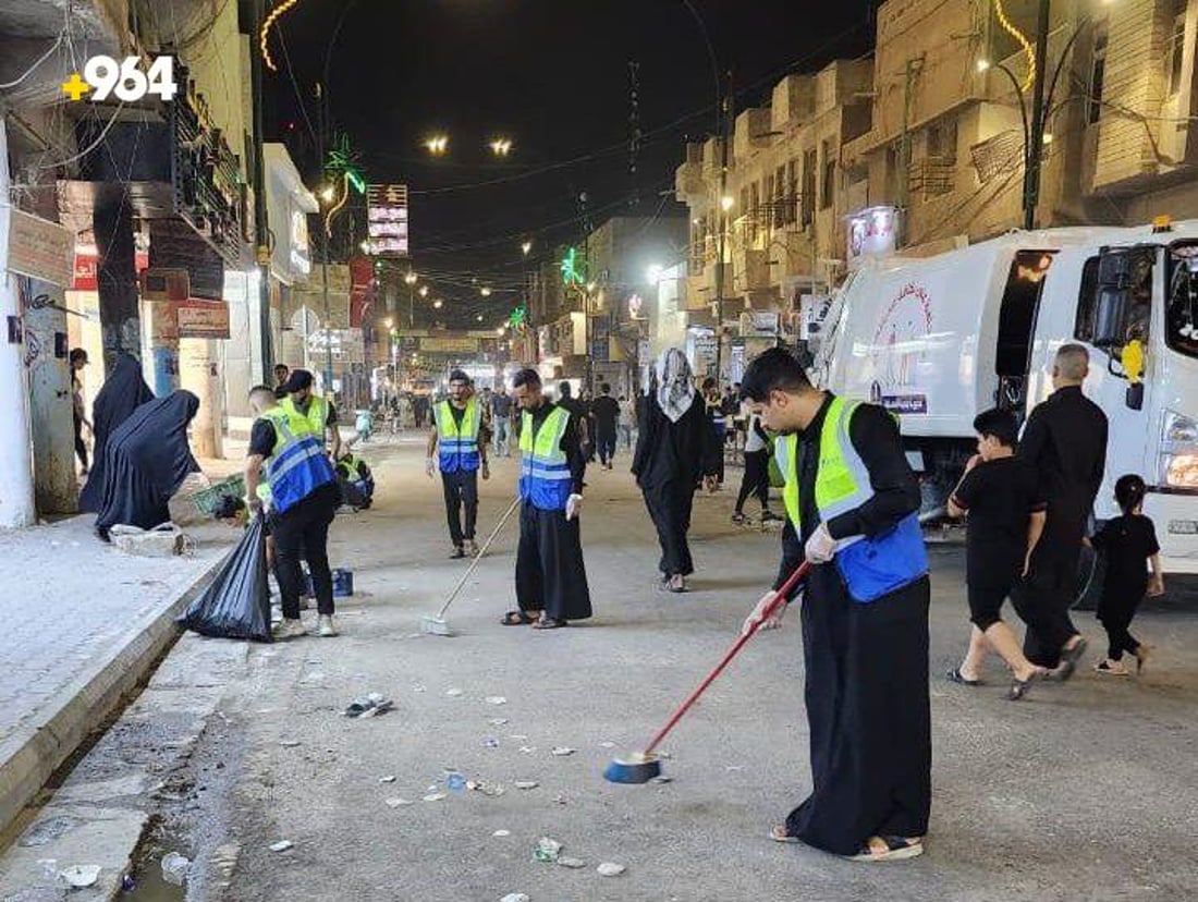 صور: بلدية السماوة لا تغطي 1600 موكب والمتطوعون نظفوا الشوارع بعد ليلة الزناجيل