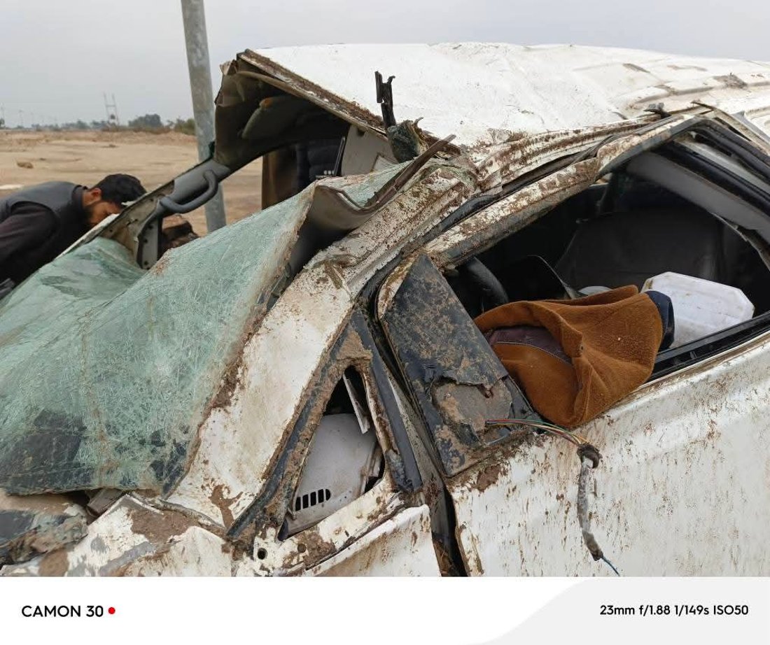 إصابة 9 طالبات من غماس بحادث انقلاب “ستاركس” على طريق النجف (صور)