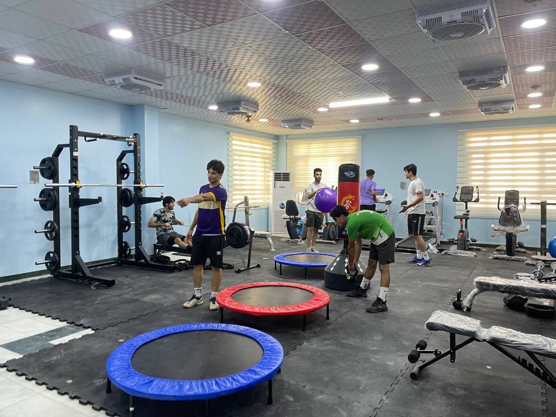 شبان هيت سيستمتعون ويتمرنون بأجهزة ومعدات حديثة قدمتها ألمانيا (صور)