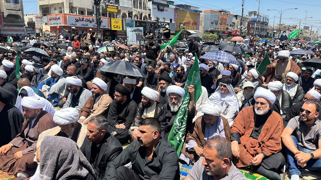 صور من بغداد الكرخ: الصدريون يحتشدون في الشعلة لأداء صلاة الجمعة الموحدة