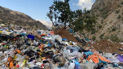 شوێنی فڕێدانی زبڵ و خاشاکی قەزای چۆمان گونجاو نییە