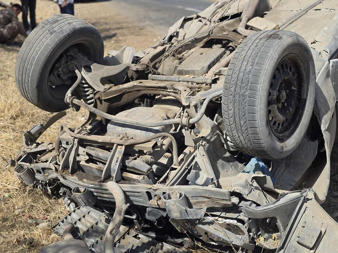 وەرگەڕانى ئۆتۆمبێلێک هەشت بریندارى لێکەوتەوە