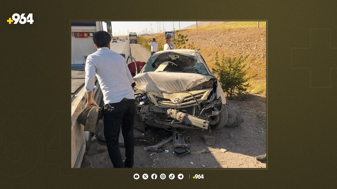 تاکسییەک چووە سایدی بەرامبەری و شۆفێرەکەی بریندارە