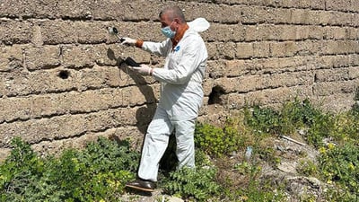 Iraqi environment minstry team conducts soil, water testing in Halabja
