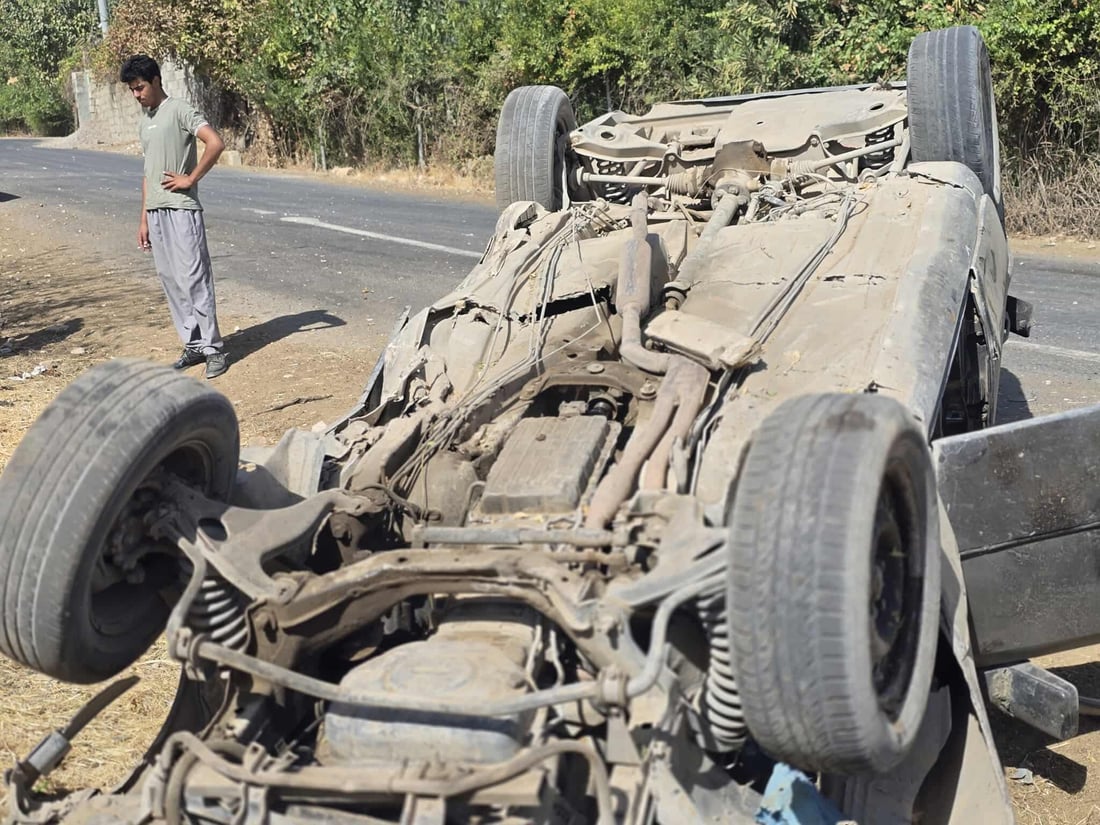 وەرگەڕانى ئۆتۆمبێلێک هەشت بریندارى لێکەوتەوە