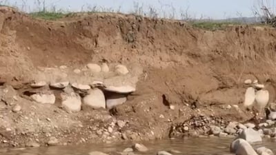 گۆڕستانێکی کۆن لە گوندێکی ئاکرێ دەرکەوت