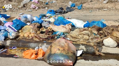 شۆڕش پڕ بووە لە پاشماوەی ئاژەڵی قوربانی