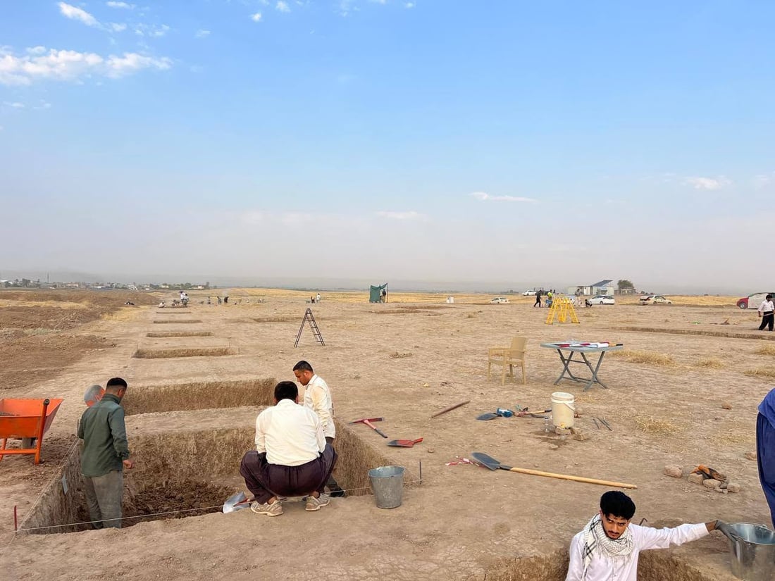 شارەزایانی کورد پشکنین بۆ یەكێك لە پێگە شوێنەوارییەكانی شانشینی ئەدیابین دەکەن