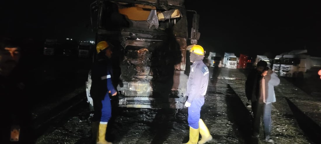 لە زاخۆ تانکەرێک ئاگریگرت