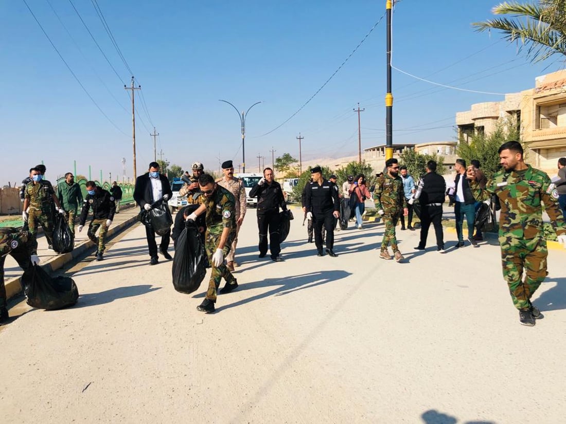 اليوم العالمي للتطوع في سنجار… الجميع شاركوا بتنظيف المدينة