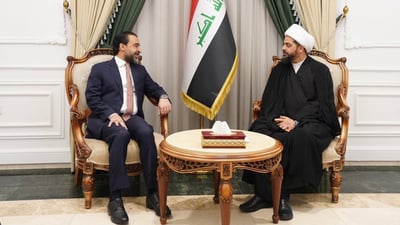 الحلبوسي في مكتب قيس الخزعلي لتوحيد الرؤى وتجاوز التحديات الراهنة