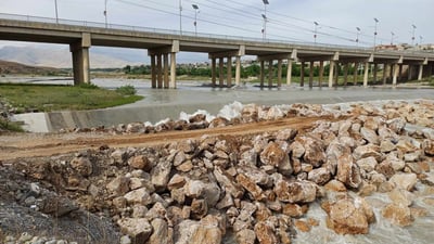 مەترسی رووخانی بناغەی پردی سەنگەسەر چارەسەر کرا