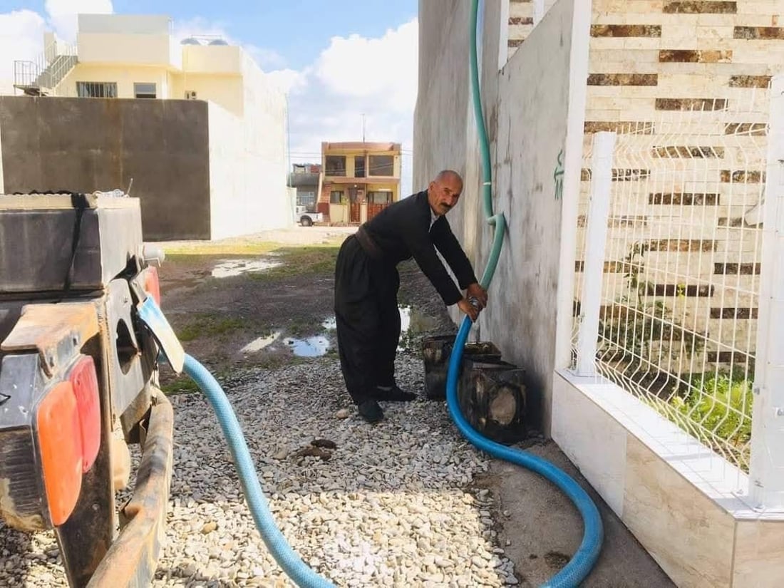 150 ماڵ لە شارەزوور؛ تائێستا بە تانکەر ئاویان پێدەگات