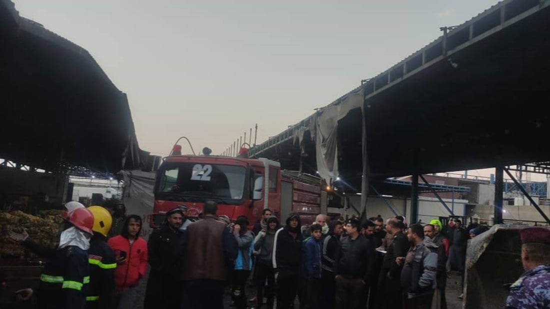 بغداد: إخماد حريق علوة الرشيد (صور)