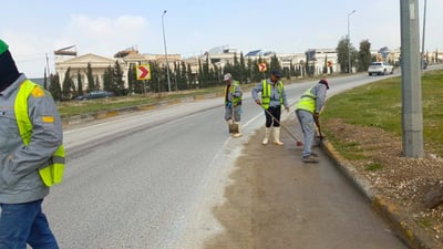 ژمارەیەک شەقامی هەولێر لە قوڕولیتە پاککرانەوە