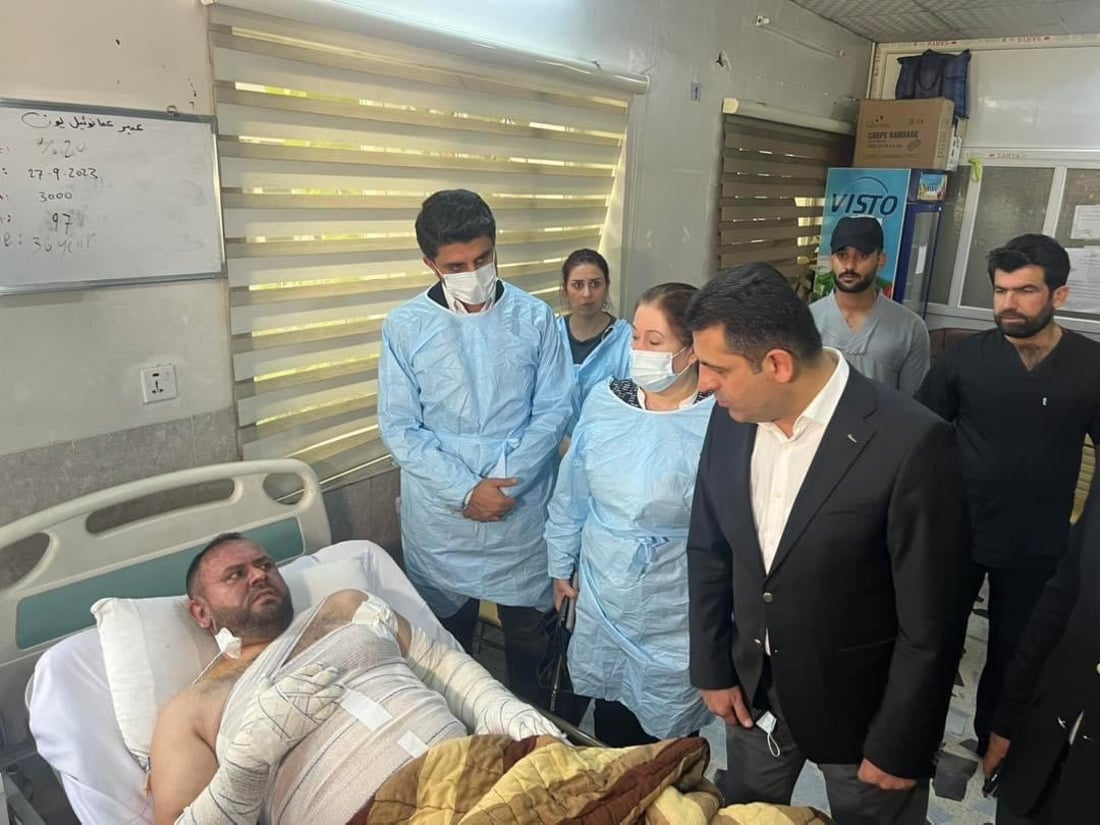 صور من طوارئ أربيل: وزير صحة كردستان يتفقد جرحى حريق عرس الحمدانية