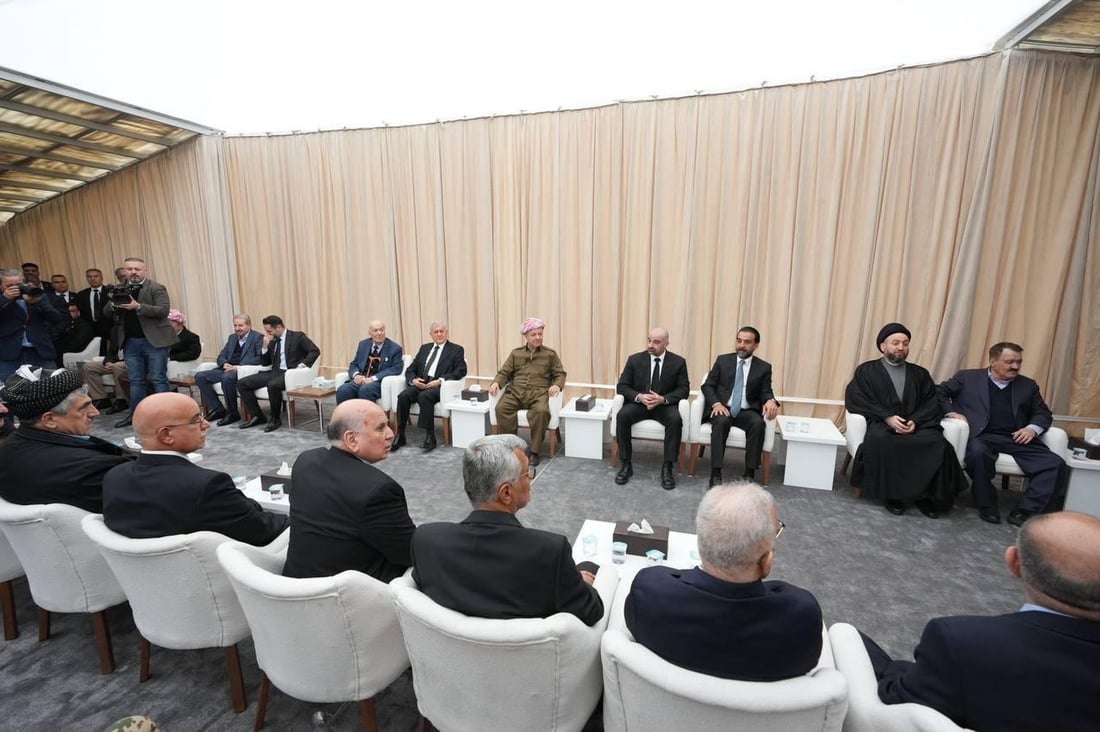 بالصور: الحلبوسي في أربيل لتعزية مسعود بارزاني بوفاة شقيقته