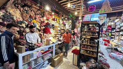Lukewarm Valentine’s Day gift sales in Haditha